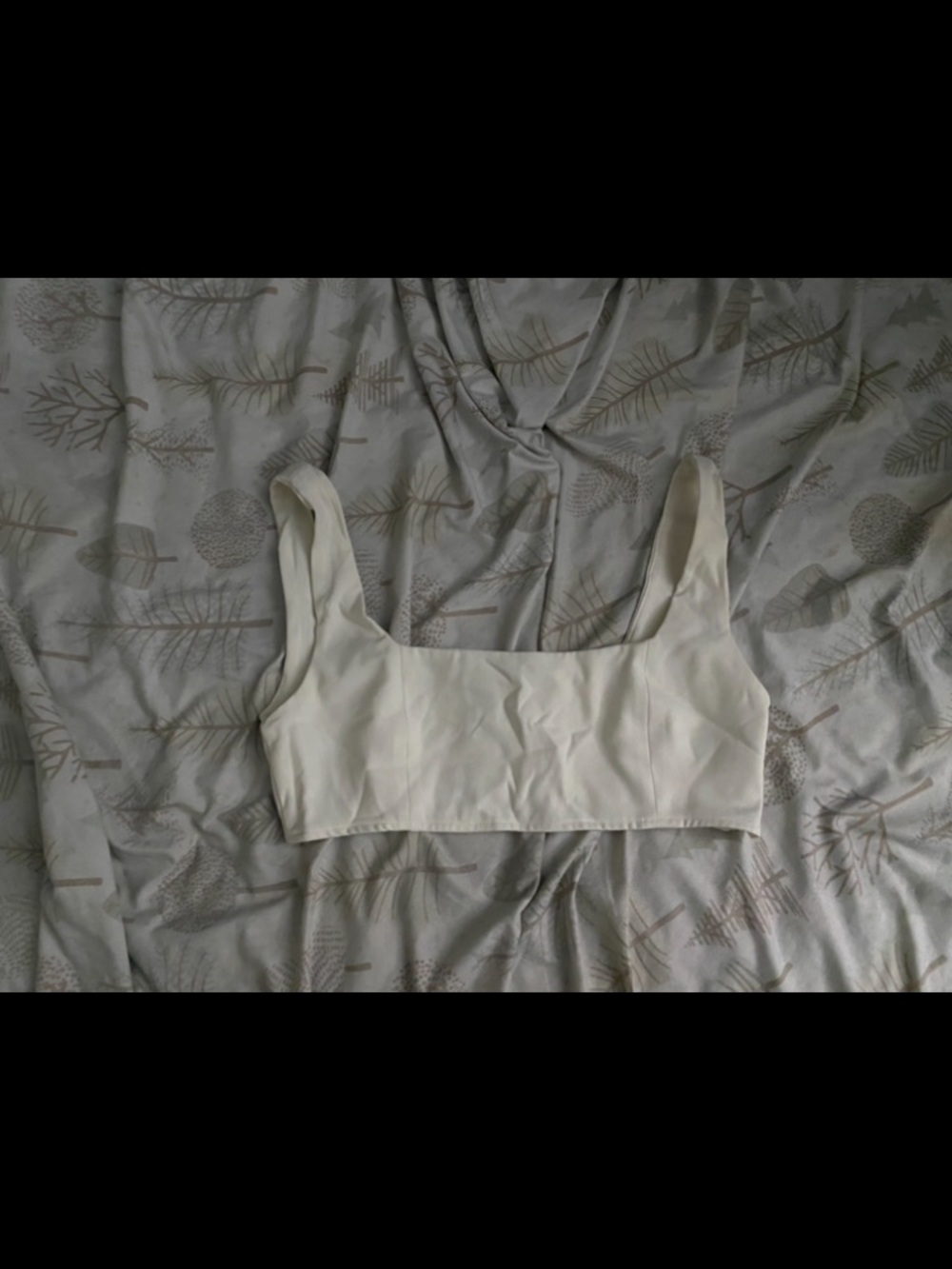 Princess Polly Cream Square-Neck Crop Top